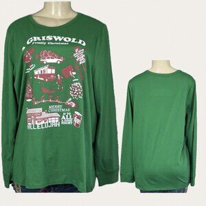 National Lampoon's Xmas Vacation XL Green Griswold Graphic Long Sleeve T-Shirt